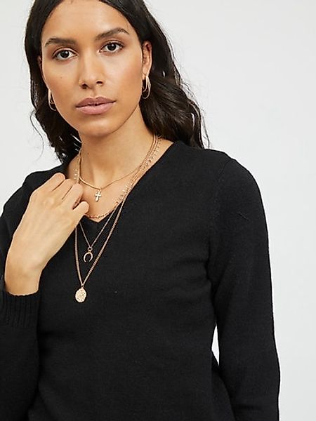 Vila V-Ausschnitt-Pullover VIRIL V-NECK L/S KNIT günstig online kaufen