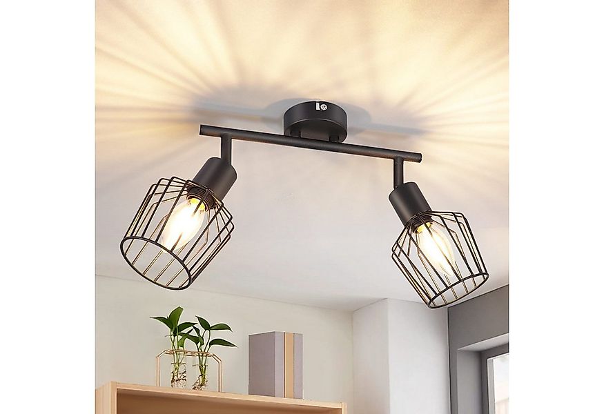 Nettlife Deckenstrahler Vintage Schwarz/Weiß 1/2/3/4/6 Flamming E14 industr günstig online kaufen