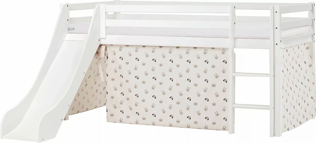 Hoppekids Hochbett ""Pets Natur"", Rutsche & Vorhang Grau und viel Auswahl günstig online kaufen