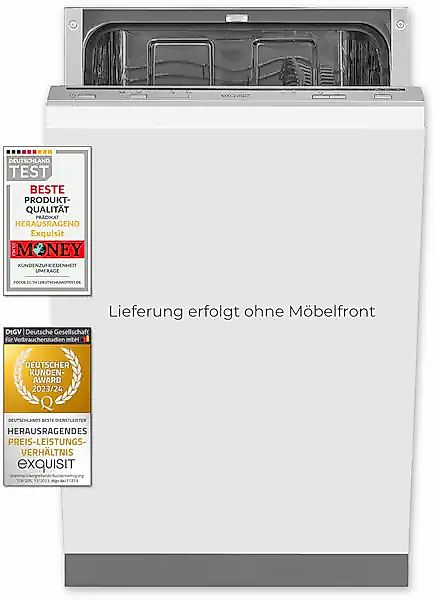 exquisit vollintegrierbarer Geschirrspüler »EGSP1009-E-030E silber« 9 l 9 M günstig online kaufen