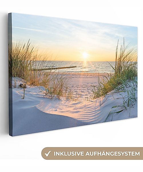OneMillionCanvasses® Leinwandbild Strand - Sonne - günstig online kaufen
