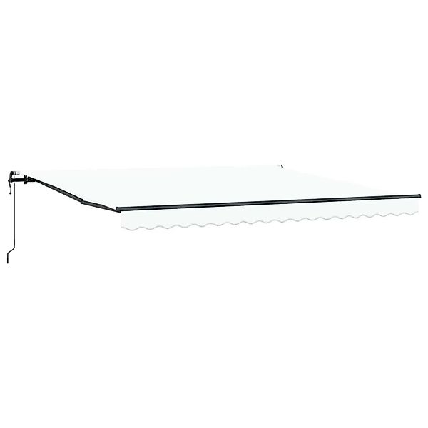 vidaXL Einziehbare Markise Weiß 400 x 300 cm Stoff und Aluminium 3330629 günstig online kaufen