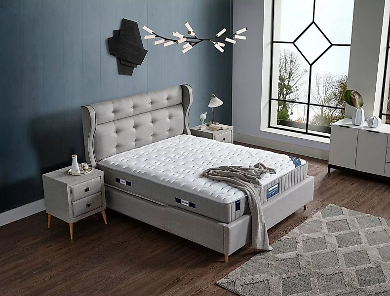 Villa Möbel Polsterbett Cooler (Bett Set, 4-tlg., Bett Set aus Bettkasten, günstig online kaufen