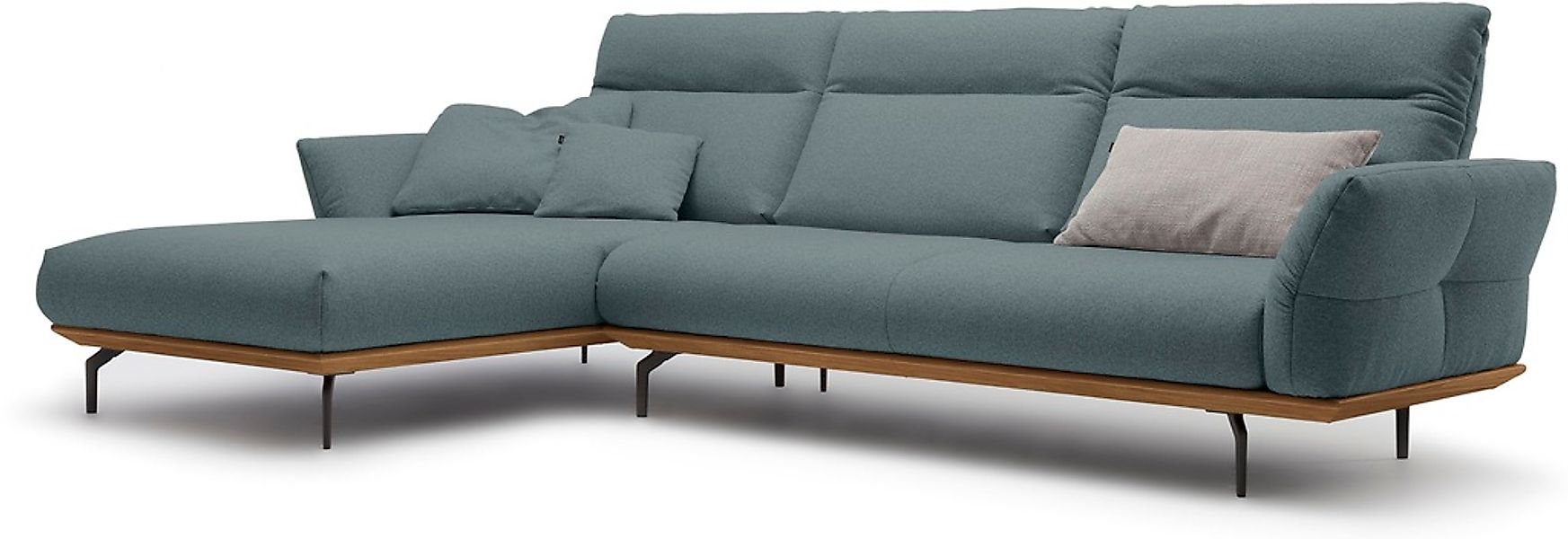 Creation BY ROLF BENZ Ecksofa »CR.460«, Sockel in Nussbaum, Winkelfüße in U günstig online kaufen