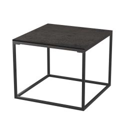 Couchtisch Sofatisch aus Metall und Keramik in Rostfarben günstig online kaufen