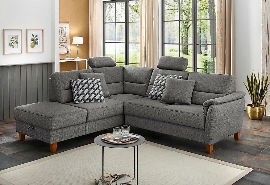 Home affaire Ecksofa Palmera L-Form, Federkern, günstig online kaufen