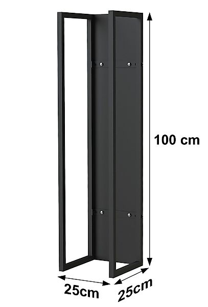 DanDiBo Kaminholzregal Metall Schwarz 100 - günstig online kaufen