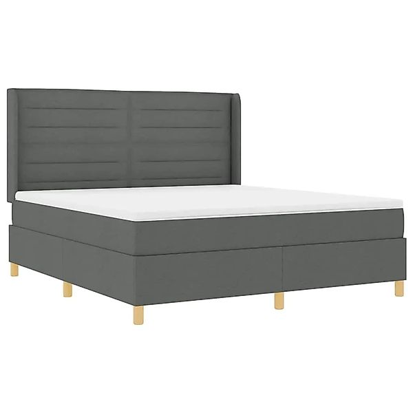 vidaXL Boxspringbett mit Matratze mit Kopfteil Grau 140 x 200 cm Stoff 3343 günstig online kaufen