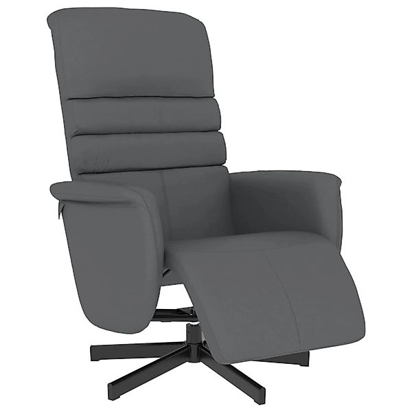 vidaXL Relaxsessel mit Fußteil Grau Kunstleder 356706 günstig online kaufen