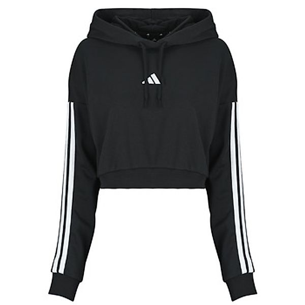 adidas  Sweatshirt Essentials 3-Stripes French Terry Crop Hoodie günstig online kaufen