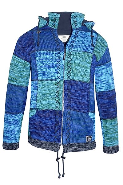 THC Natural Line Strickjacke Schafwollstrickjacke blaue günstig online kaufen