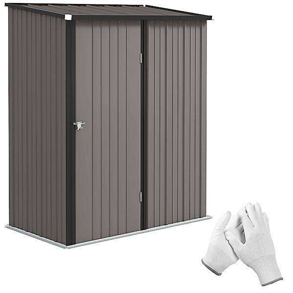 Outsunny Metall Gerätehaus 1,34m² 161,5 x 94,5 x 196cm Geräteschuppen mit P günstig online kaufen