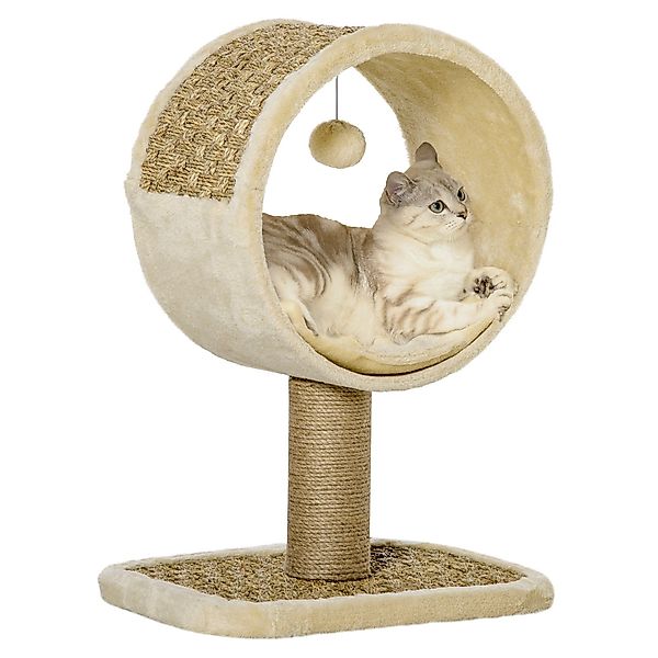 PawHut Kratzbaum Klein Katzenbaum Katzen-Spiel-Stamm Katzenspielzeug günstig online kaufen