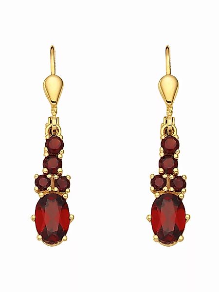 Adelia´s Paar Ohrhänger "333 Gold Ohrringe Ohrhänger mit Granat", mit Grana günstig online kaufen