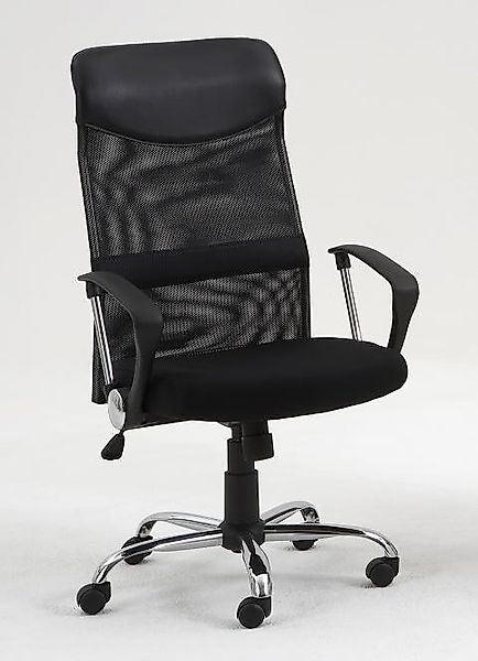 Chefsessel höhenverstellbar mit Wippfunktion Schwarz günstig online kaufen