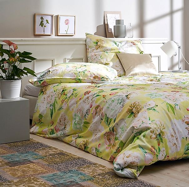 APELT Wendebettwäsche "Sarah" elegante Pfingsrosen und Rosenblätter, exklus günstig online kaufen