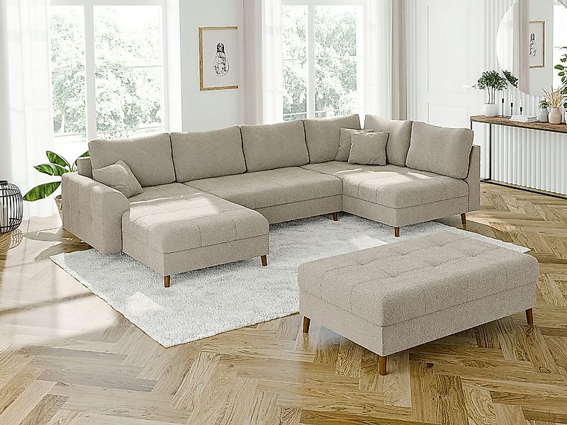 S-Style Möbel Wohnlandschaft Leif mit Schlaffunktion günstig online kaufen