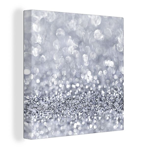 OneMillionCanvasses® Leinwandbild Silber glitzert, Fotodruck (1 günstig online kaufen
