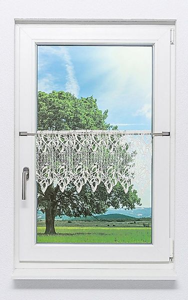 Plauener Spitze® Scheibengardine Arabeske (1 St), transparent, HxB 30x41.5c günstig online kaufen