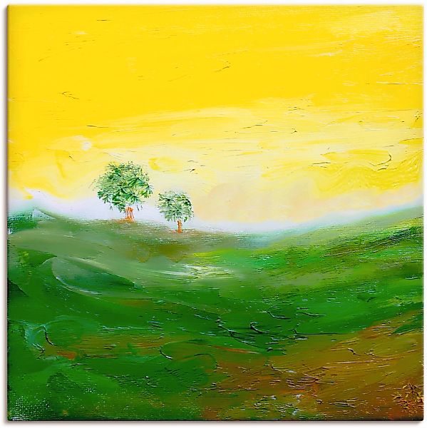 Artland Leinwandbild "Sonniger Tag", Wiesen & Bäume, (1 St.), auf Keilrahme günstig online kaufen