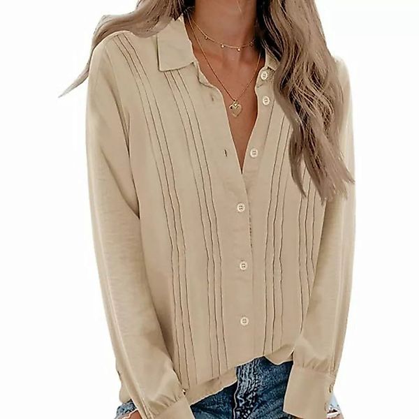 FIDDY Hemdbluse Lässiger eleganter Premium-Langarm-Cardigan für Damen günstig online kaufen