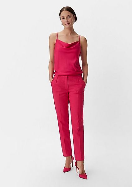 Comma 7/8-Hose Regular: Hose mit Bügelfalten Logo günstig online kaufen