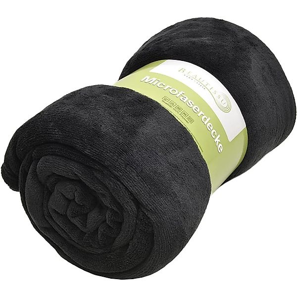 Beautissu Aurelia Decke 220x240cm Schwarz günstig online kaufen