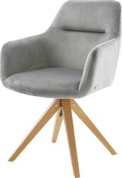 DELIFE Polsterstuhl Pejo-Flex, Holzgestell kantig Natur günstig online kaufen