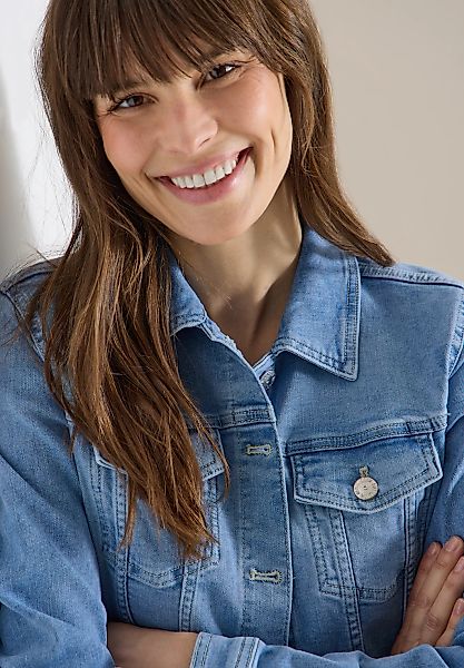 Cecil Jeansjacke ohne Kapuze mit Brusttaschen und Knöpfen günstig online kaufen