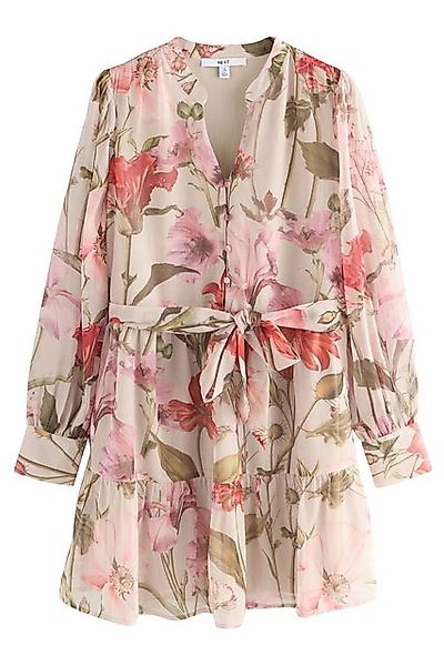 Next Minikleid Langärmeliges Minikleid mit Bindedetail (1-tlg) günstig online kaufen
