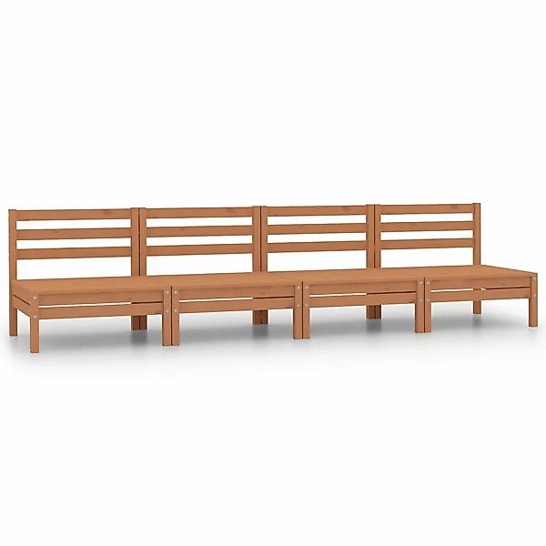 4-tlg. Garten-lounge-set Honigbraun Massivholz Kiefer günstig online kaufen