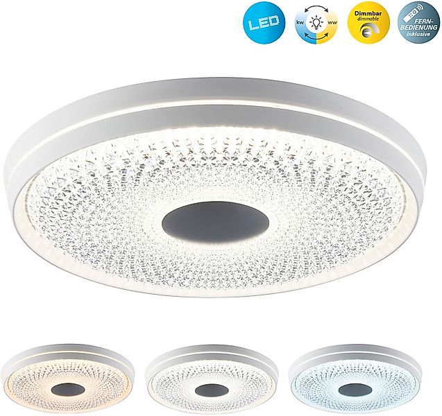 näve LED Deckenleuchte »Boise«, 1 flammig, dimmbar, CCT-Farbwechsel in 3-St günstig online kaufen