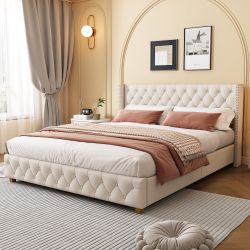 OKWISH Polsterbett Nietenpolsterung, Knopfpolsterung, (2-tlg., 180 günstig online kaufen