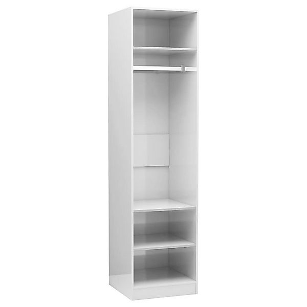 vidaXL Kleiderschrank Mehrzweckschrank Hochglanz-Weiß 50x50x200 cm Holzwerk günstig online kaufen
