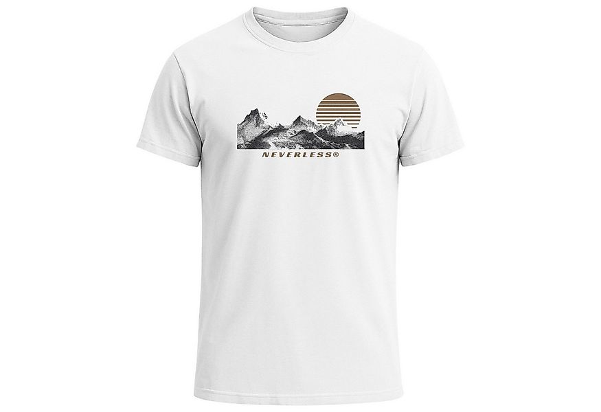 Neverless Print-Shirt Herren T-Shirt Printshirt Outdoor Statement Natur Wan günstig online kaufen