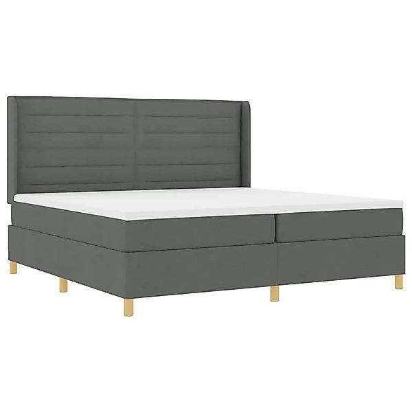 vidaXL Boxspringbett mit Matratze mit Kopfteil Grau 140 x 200 cm Stoff 3343 günstig online kaufen