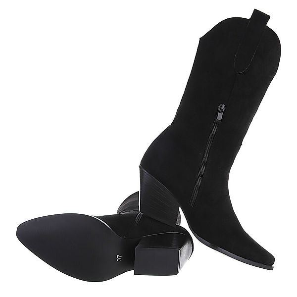 Ital-Design Damen Cowboyboots Western Westernstiefel Blockabsatz günstig online kaufen