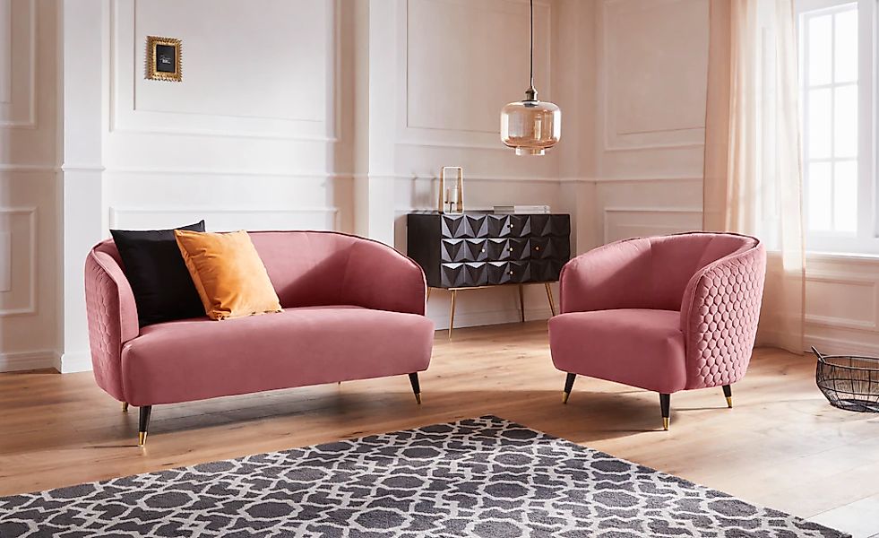 Home affaire Sessel "Oradea Cocktailsessel", mit eleganter Steppung auf Rüc günstig online kaufen