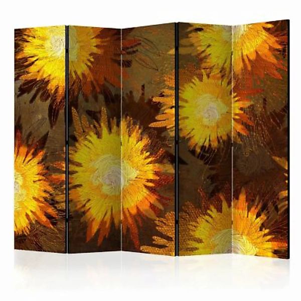 artgeist Paravent Sunflower dance II [Room Dividers] gelb-kombi Gr. 225 x 1 günstig online kaufen