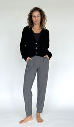 Zuckerwatte Strickjacke modische kurze Form, V-Ausschnitt, günstig online kaufen