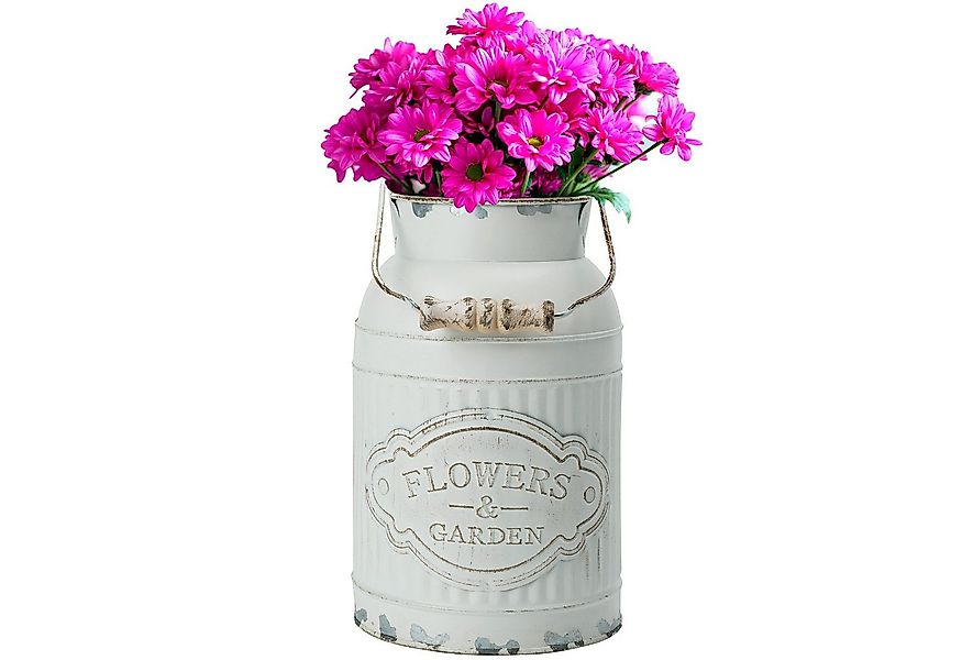 Belle Vous Dekovase Rustikale Metall Blumenvase - Vintage Shabby Chic (1 St günstig online kaufen