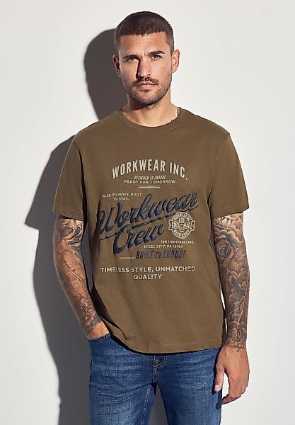 STREET ONE MEN T-Shirt aus reiner Baumwolle günstig online kaufen