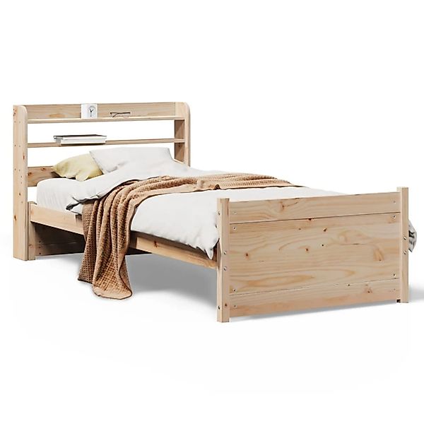 vidaXL Bettgestell mit Kopfteil ohne Matratze 90x190 cm 3306748 günstig online kaufen