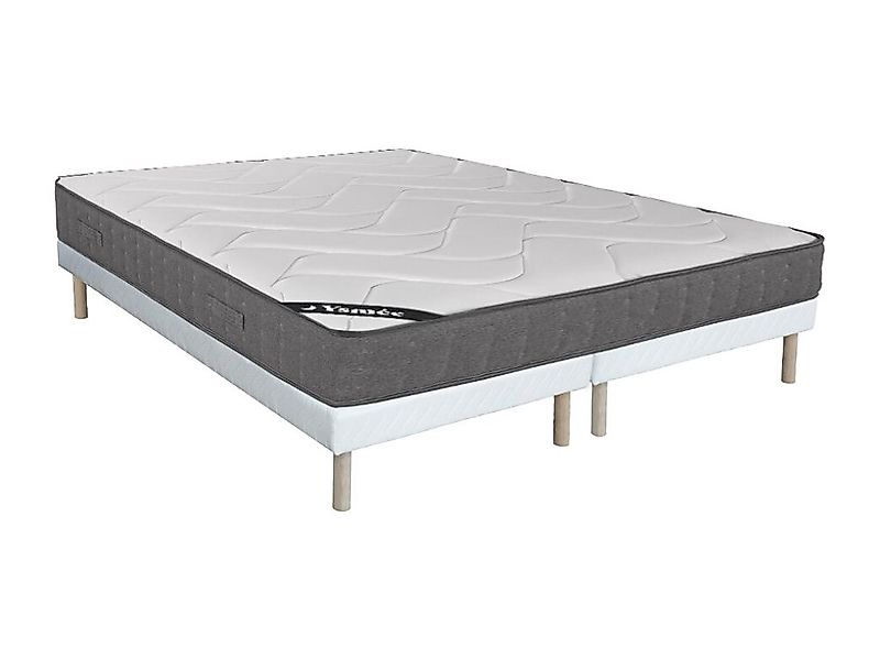 Set aus Bettgestell + Matratze - 180 x 200 cm - 5-Zonen-Taschenfederkern & günstig online kaufen