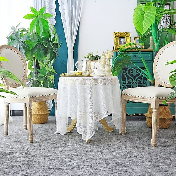 Rosnek Tischdecke Spitze, Perle, florales Muster, günstig online kaufen