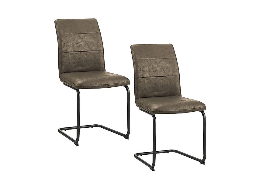 HTI-Living Freischwinger Schwingstuhl Antikhellbraun (Set, 2 St), Freischwi günstig online kaufen