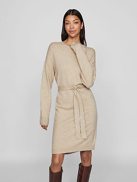 Vila Strickkleid VIRIL O-NECK L/S BELT günstig online kaufen