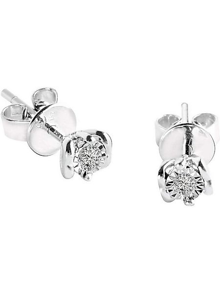 CHRIST Paar Ohrstecker CHRIST Damen-Ohrstecker 375er Weißgold 2 Diamant günstig online kaufen