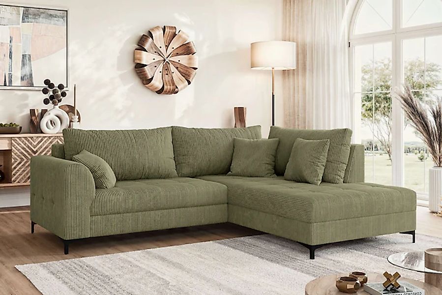 OTTO home Ecksofa »LEEVKE Design-Sofa mit Ottomane rechts/links bestellbar, günstig online kaufen