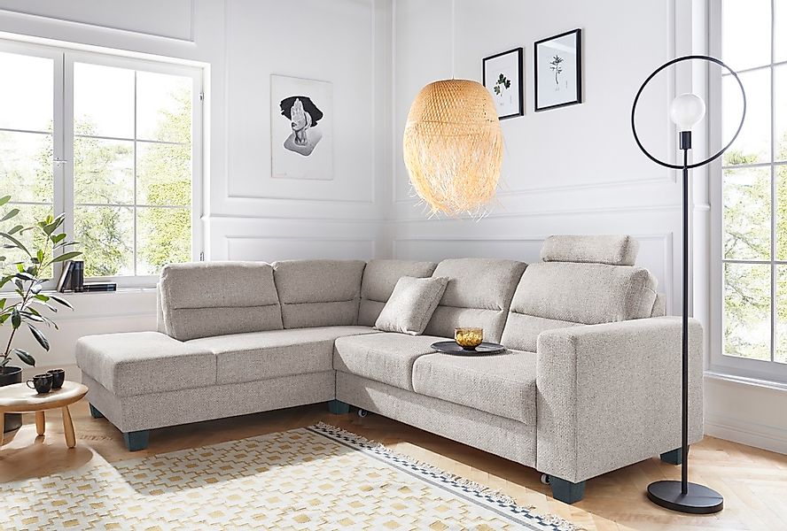 TRENDMANUFAKTUR Ecksofa "Chamber, zeitlos & elegant, bequem, L-Form" inklus günstig online kaufen